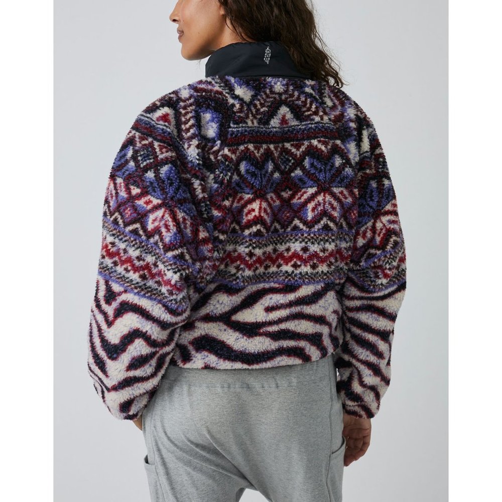 🎉LAST CHANCE🎉 FP MOVEMENT Rocky Ridge Pullover Jacket / Purple Zebra Combo - Picture 3 of 6